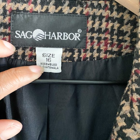 Sag Harbor Brown Wool Houndstooth Blazer - Picture 8 of 8